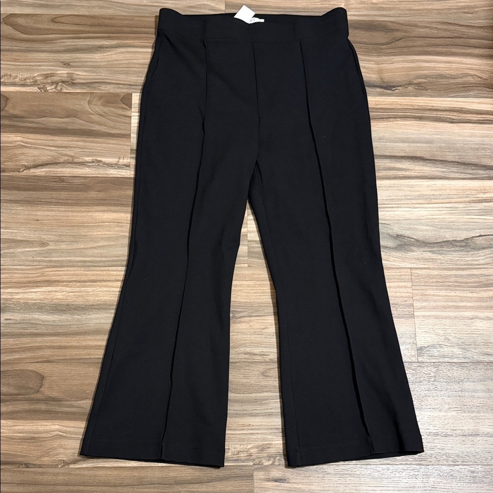 Loft Ponte Bootcut Pants Women’s Sz. L Elastic Waist Stretch Pull On High Waist